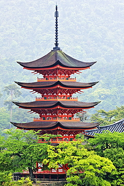 Pagoda, Honshu island, Japan, Asia, Honshu island, Japan, Asia