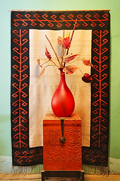 Decorative Vase on a Wooden Chest, Todos Santos, Baja California, Mexico