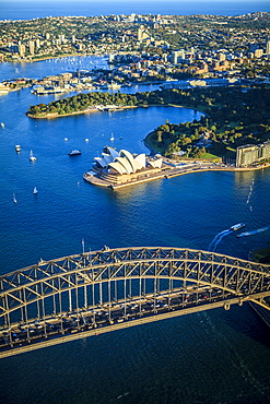 Aerial view of Sydney cityscape, Sydney, New South Wales, Australia