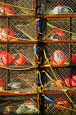 Buoys in net baskets