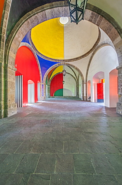 Colorful domes of Hospicio Cabanas, Guadalajara, Jalisco, Mexico