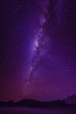 Milky Way galaxy in starry night sky