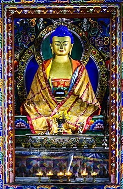 Buddha statue in shrine, Bhutan, Kingdom of Bhutan