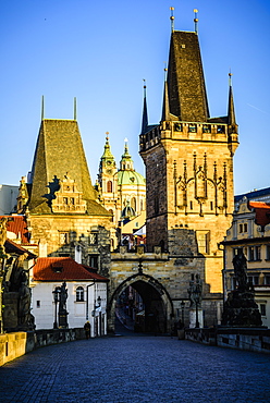 Buildings in Prague cityscape, Czech Republic, Prague, Czechoslovakia