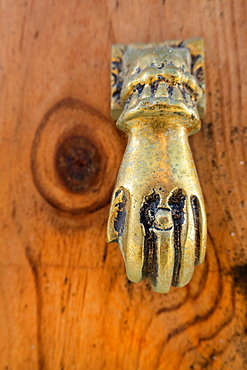 Door knocker in the form of a hand, Algarve, Portugal