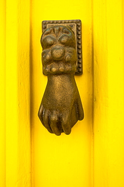 Door knocker in the form of a hand, Algarve, Portugal