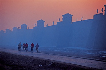 The city wall encircles Pingyao, Shanxi