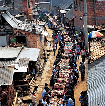 Hani street banquet, Yunnan