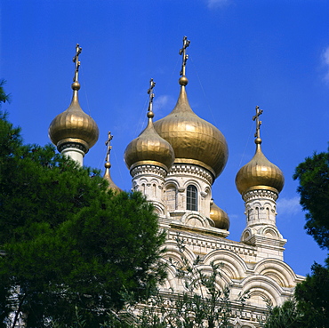 Russian Church, Mount of Olives, Jerusalem, Israel, Middle East