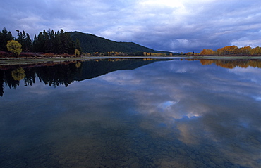 Grand Teton National Park from Oxbow bend of Snake River, Wyoming, USA