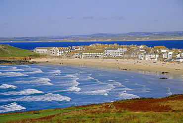 Porthmeor beach, St Ives, Cornwall, England, UK