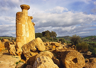 Ruins of the Temple of Heracles, Valley of the Temples, Tuscany, Italy