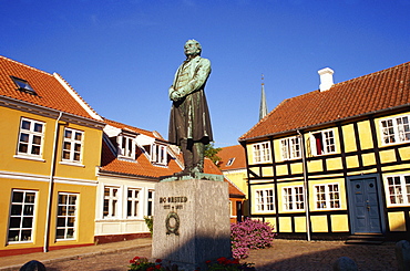 Statue of H. C. Orsted, Rudkobing, Langeland, Denmark, Scandinavia, Europe