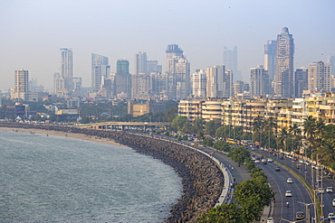 View of Marine Drive, Mumbai, Maharashtra, India, Asia