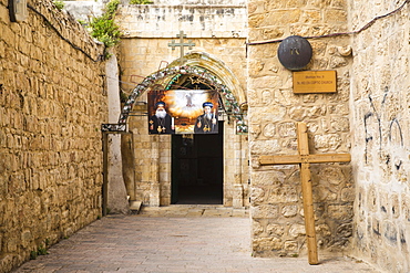 St. Helen Coptic Church, situated on the roof of the Church of the Holy Sepulchre, Station 9 on Via Dolorosa, Old City, UNESCO World Heritage Site, Jerusalem, Israel, Middle East