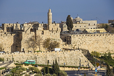 View of Jaffa Gate, Old City, UNESCO World Heritage Site, Jerusalem, Israel, Middle East