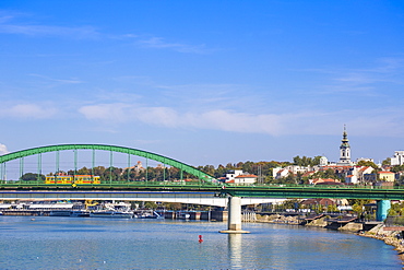 Stari Savski Most (Old Sava Bridge) over Sava River, Belgrade, Serbia, Europe