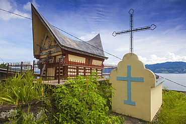 Batak Tombs, Lake Toba, Samosir Island, Sumatra, Indonesia, Southeast Asia, Asia