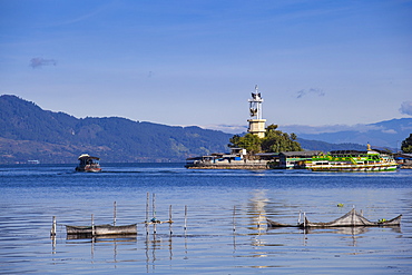 Lighthouse, Parapat, Lake Toba, Samosir Island, Sumatra, Indonesia, Southeast Asia, Asia