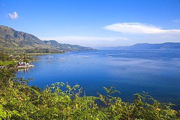 Lake Toba, looking towards Ambarita, Samosir Island, Sumatra, Indonesia, Southeast Asia, Asia