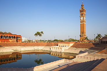 Hussainabad pond and Clock Tower, Lucknow, Uttar Pradesh, India, Asia