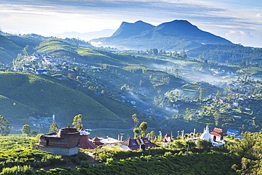 View of Sri Swarnagiri Temple, Nuwara Eliya, Central Province, Sri Lanka, Asia