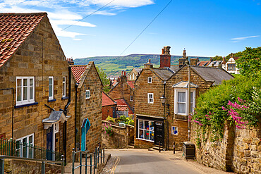 View of Robin Hoods Bay, Yorkshire, England, United Kingdom, Europe