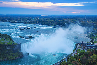 View of Horseshoe Falls, Niagara Falls, Niagara, border of New York State, and Ontario, Canada, North America