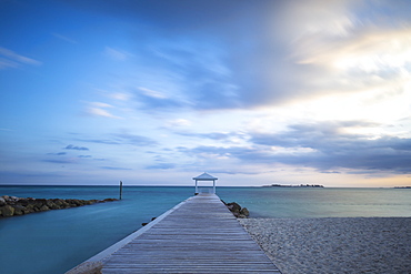 Pier on Providence Island, Bahamas, West Indies, Caribbean, Central America