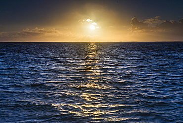 Sunrise on the tropical, pacific island of Rarotonga, Cook Islands, South Pacific, Pacific