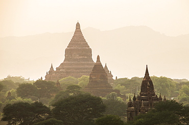 Mingalazedi Pagoda at the Temples of Bagan (Pagan) at sunset, Myanmar (Burma), Asia