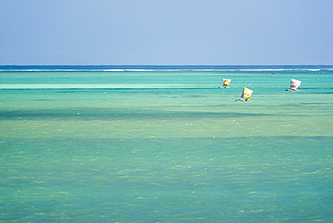 Pirogue, a traditional Madagascar sailing boat, Ifaty Beach, Madagascar, Africa