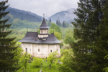 Sucevita Monastery, a Gothic church, one of the Painted Churches of Northern Moldavia, UNESCO World Heritage Site, Bukovina, Romania, Europe