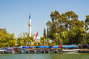 Waterfront, Dalyan, Mugla Province, Anatolia, Turkey, Asia Minor, Eurasia