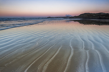 Black Rock Sands Beach at sunrise, near Porthmadog, Gwynedd, North Wales, Wales, United Kingdom, Europe