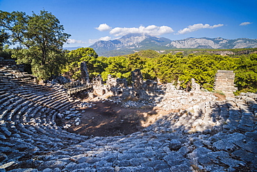 Ruins of Phaselis near Kemer, Antalya Province, Lycia, Anatolia Peninsula, Mediterranean Coast, Turkey, Asia Minor, Eurasia