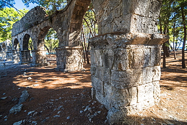 Ruins of Phaselis near Kemer, Antalya Province, Lycia, Anatolia Peninsula, Mediterranean Coast, Turkey, Asia Minor, Eurasia