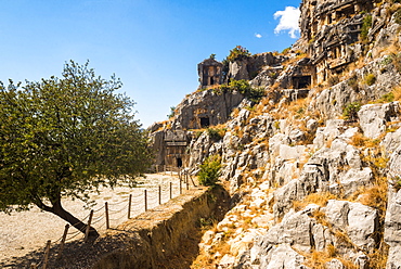 Myra Rock Tombs, ruins of the anceint necropolis, Demre, Antalya Province, Lycia, Anatolia, Turkey, Asia Minor, Eurasia