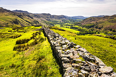 Hardknott Roman Fort, Hardknott Pass, Lake District National Park, UNESCO World Heritage Site, Cumbria, England, United Kingdom, Europe