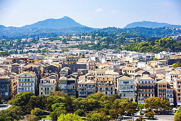 Cityscape of Corfu's old town in Greece, Europe