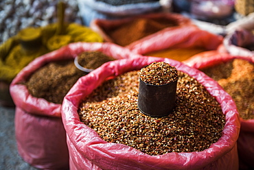 Fruit and vegetable market at Pindaya, Shan State, Myanmar (Burma), Asia