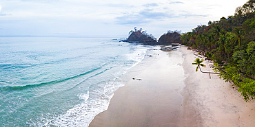 Drone view of Punta Leona Beach, Puntarenas Province, Pacific Coast of Costa Rica, Central America