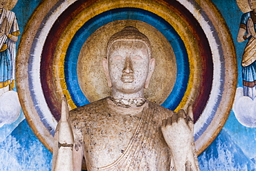 Statue at Ruvanvelisaya Dagoba, Mahavihara (The Great Monastery), Anuradhapura, UNESCO World Heritage Site, Cultural Triangle, Sri Lanka,Asia