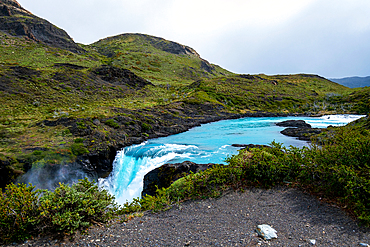 Salto Grande Waterfall, Torres del Paine National Park, southern Chile, South America