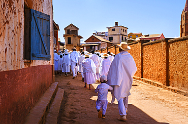 On Sundays the whole village of Soatanana dress completely in white and sing gospel songs on the way to church.