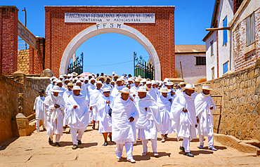 On Sundays the whole village of Soatanana dress completely in white and sing gospel songs on the way to church.