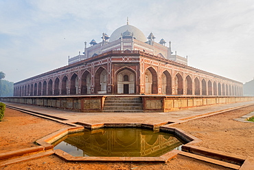 Pond by Humayun's Tomb in Delhi, India, Asia