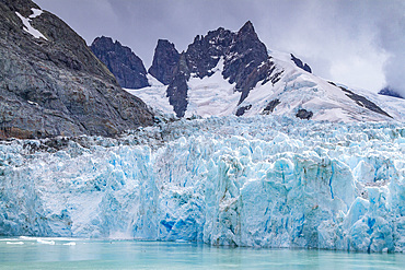 Views of the glaciers and mountains of Drygalski Fjord on the southeast side of South Georgia, Southern Ocean, Polar Regions