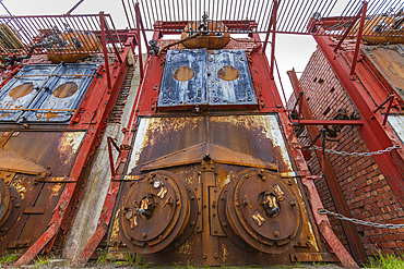 Views of the abandoned whaling station at Grytviken, Swedish for Pot Cove, on South Georgia in the South Atlantic, Polar Regions