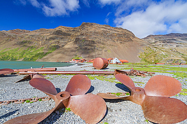 Views of the abandoned whaling station in Stromness Bay on South Georgia, Southern Ocean, Polar Regions